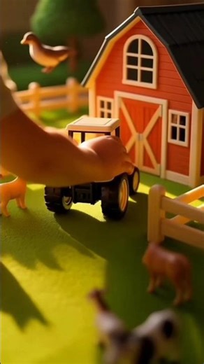 PRETEND PLAY FARM ADVENTURE WITH TOY TRACTORS 🌾🐄