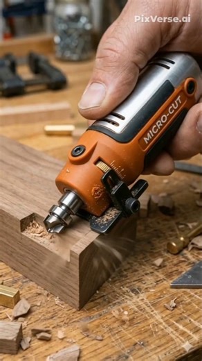 Mini cordless rabbet edge cutter (step-joint trimming type) #woodworking #tools #wood #diy