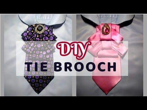 DIY Tie Brooch | Restyling Old Tie | Chic Necktie | Statement Accessory | Cheap and Easy