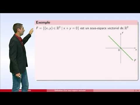 Espaces vectoriels - partie 3 : sous-espace vectoriel (début)