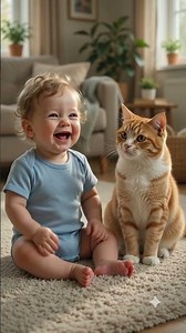 🇺🇸😂 Baby Says “No More Meow Meow!”… Then the Cat Answers! 🐱 #Shorts #funny