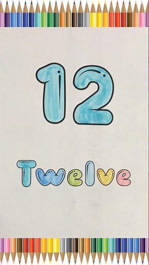 Twelve Tracing Worksheet | Coloring | Number 12 Learning |