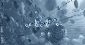 Taurine rotating molecular 3d structure ball-and-stick model, looped video sulfonic acid