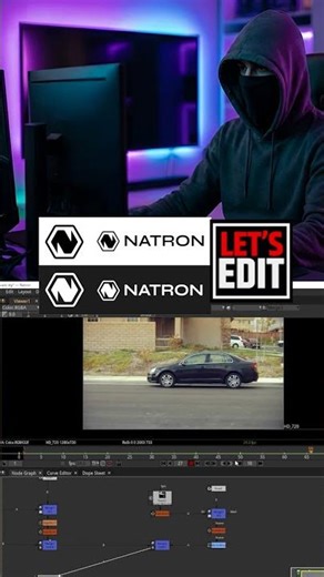 CAR HIT COMPOSITING in NATRON #composting #natron #vfx #nuke #davinciresolve #greenscreen