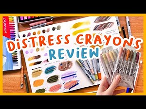 How to use Tim Holtz Distress Crayons! Comparing them to Neocolors and Gelatos 🖍️