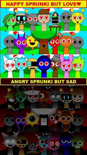 HAPPY SPRUNKI VS SAD SPRUNKI 🔥🎶 Mix Edition #viralshorts #sprunki #roblox