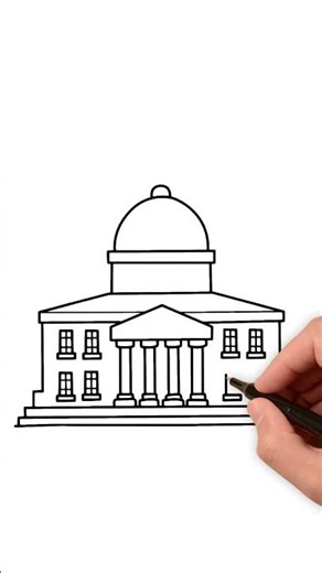 How to Draw a Library 📚 | Simple Drawing for Kids | KidsTube