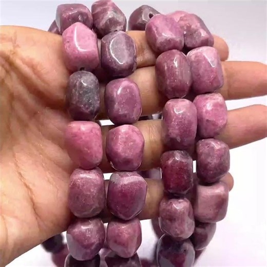 Rhodonite Gemstone Tumble Plain Smooth Beads Dusty Pink VS Clarity |Loose Bead Strand Jewelry Making