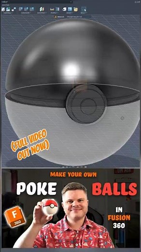 Model and 3D print your own Pokéballs #3dprinting #3dmodeling #guide #pokeball #pokemon #tutorial