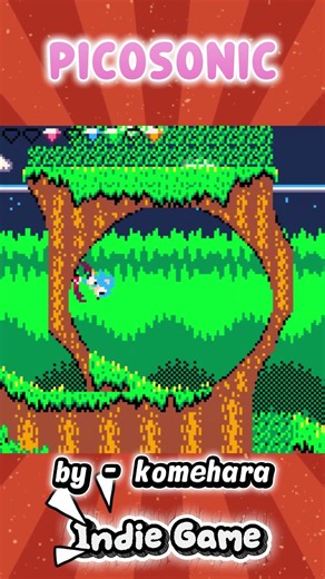 "Pico Sonic" by "komehara" indie game made with "pico-8" #nes #indiegame #gameplay #sonic