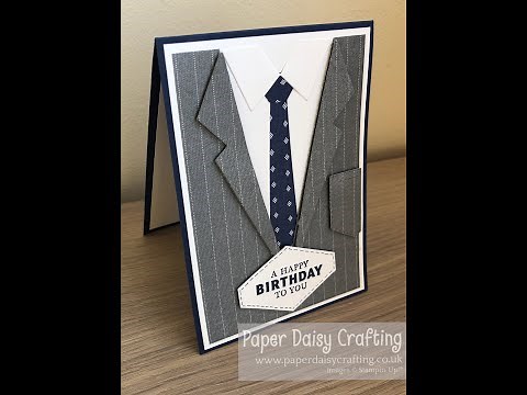 Male suit card with Well Suited from Stampin" Up!