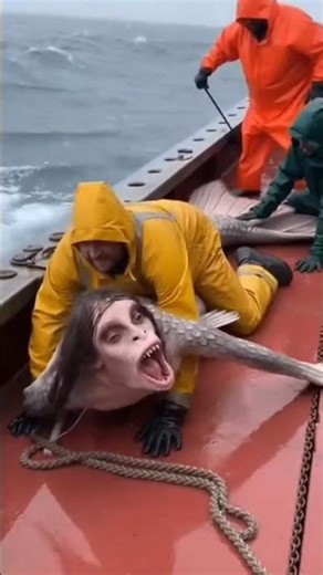 😱 Rare Mermaid Capture Shakes the Crew | #shorts #mermaid #trendingnow #viralshorts #viral
