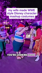 My wife made these WWE Style Disney character costumes for Halloween at Disneyland. Wholesome interaction with Smee, Macho Hook, and Ultimate Smee 🤣 | The Machoverse