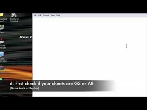 PSP Tutorial: Gpsp cheat codes