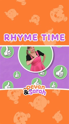 3.5K views · 41 reactions | ✨Rhyme Time✨Recognising rhyming words can help with phonemic awareness as it requires children to listen to the sounds within in the word. Combine that with a catchy melody, groovy dance moves and interactive exercises and you’ve got yourself a great lesson intro, brain break or rhyme revision activity! This one didn’t feature in the show last year, but perhaps it needs to make a come back, what do you think?  | Pevan and Sarah | Facebook