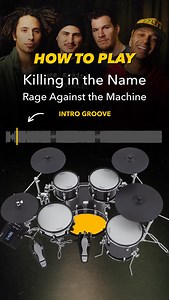 Melodics on Instagram: "Learn How to Play the Drum Intro Groove from “Killing in the Name” by Rage Against the Machine 🥁 Brad Wilk sets the tone for this anthem with a stripped-down but heavy groove that locks perfectly with Tom Morello’s iconic riff ⚡️ Start with the kick, drop the snare in, add the hi-hats, then finish it off with the crash 💥 Featuring the @roland_vdrums VAD507 💥 👍 Enjoyed this tutorial? Like, share, and follow for more! 💬 Got questions or requests? Drop them in the comme