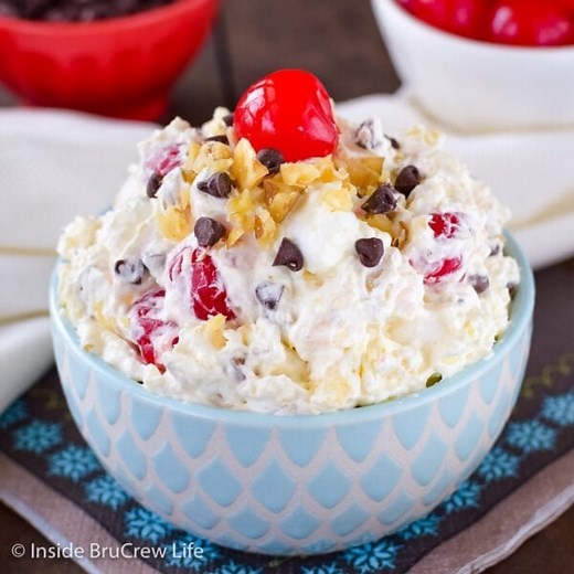 Banana Split Fluff Salad Recipe - Inside BruCrew Life