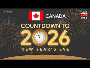 Canada New Year Countdown 2026 LIVE 🔴 Toronto Fireworks & Skyline | 4K Celebration