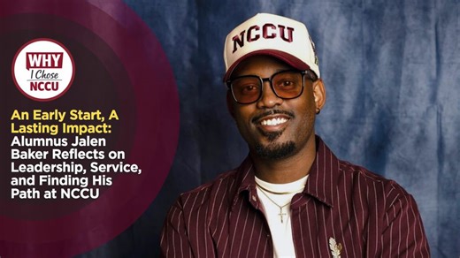 #WhyIChoseNCCU | Jalen Baker, MPA ’15, ’23, reflects on his journey from Josephine Dobbs Clement Early College High School to North Carolina Central University. Through leadership, service, and campus involvement, NCCU helped shape his growth from day one. His story reflects what it truly means to grow, lead, and soar as an Eagle. #NCCULife #WeAreNCCU #NCCUAlumni #WherePurposeTakesFlight | North Carolina Central University