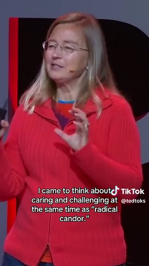 Have you ever held back from giving someone honest feedback because you didn’t want to hurt their feelings? CEO coach and author Kim Scott calls this “ruinous empathy” — and it can do more harm than good. In her TEDx Talk, she introduces “radical candor,” a framework for giving honest, constructive criticism. Her approach balances caring and challenging — so you can say what you mean, without being mean. Visit the 🔗 in our ☣️ to watch the full talk. #radicalcandor #constructivecriticism #commun
