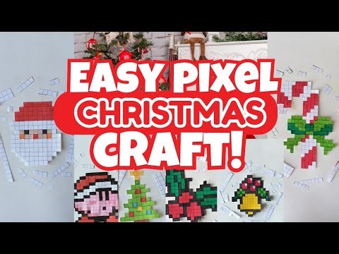 6 Christmas Pixel Crafts in One Video 🎄✨ | Easy Pixel Paper Art #pixelart #pixel #christmaspixelart