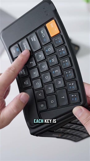 A foldable keyboard that fits in your bag but types like a real keyboard.Perfect for workinganywhere
