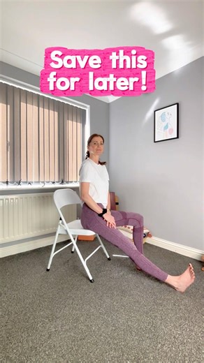 Easy Seated Hamstring Stretch (Chair Yoga for Beginners) #chairyoga