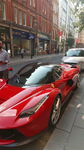 Ferrari Red color Beast caught in London street #sportscar