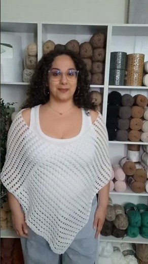 Claire Poncho Crochet Pattern (S-5XL) #crochet #crochetpattern #crocheting #crochetforbeginners