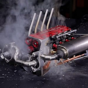 Testing a hand made four cylinder supercharged nitro RC engine Warped Perception | Supercar Blondie