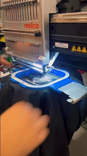 Embroidering soft shell jackets using the EMT16X commercial embroidery machine ‪@MelcoEmbroidery‬