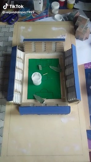 Maqueta de Cancha de Fútbol: Manualidades Creativas