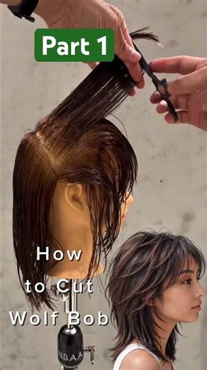 How to Cut Wolf Bob Haircut | Step by Step Tutorial | Part 1 #WolfBob #WolfBobHaircut