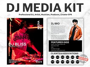 2025 DJ Press Kit: Canva Template, EPK, Social Media (Digital) - Etsy.de