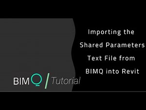 Importing the Shared Parameters Text File from BIMQ into Revit