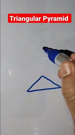 How to draw a Triangular Pyramid #Maths Shorts