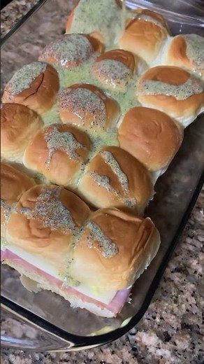 Ham and Swiss cheese sliders