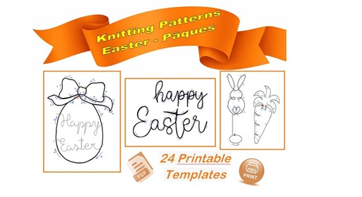 Easter Knitting Templates – Wire Patterns to Reproduce | DIY Easter Decorations - Etsy