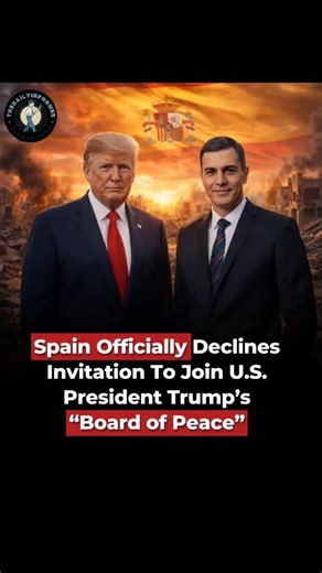 Passang bhutia on Instagram: "Spain has officially turned down an invitation from US President Donald Trump to join his newly announced Board of Peace. After an EU summit in Brussels, Spanish Prime Minister Pedro Sánchez said Spain chose not to take part because it remains committed to multilateral cooperation through the United Nations system. He thanked the US for the offer but made clear that Spain prefers working within existing global institutions rather than joining new parallel platforms.