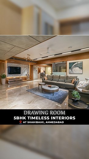 Prashant Parmar Architect® | Architect & Interior Designer | Check out this Reel for captivating glimpses of the Drawing Room of *5 BHK Timeless Interiors at Shivalik, Shahibaug* in Ahmedabad |... | Instagram