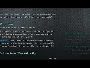 Syncing Your Local Zip with Remote Git Repo: Avoiding Redundant Downloads