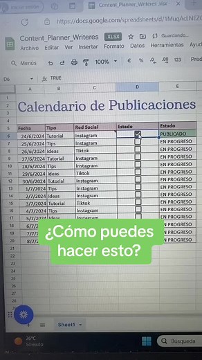 Plantilla Excel con Checklist y Formato Condicional