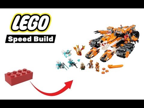 Speed building Lego Chima tigers mobile command 70224