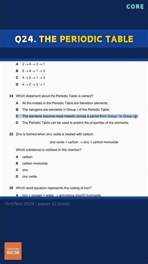 IGCSE Chemistry - Multiple Choice (exams from 2026) #chemistry #exams #revision