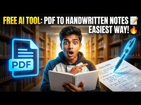 PDF to Handwritten Notes FREE AI Tool ✍️ | Convert PDF into Real Handwriting