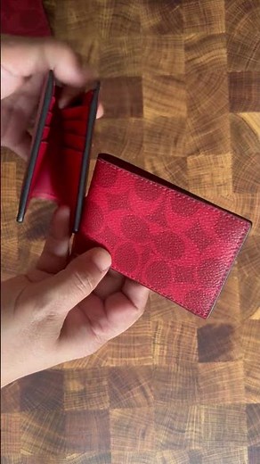 Coach Mens 3 In 1 Wallet In Blocked Signature Canvas red signature