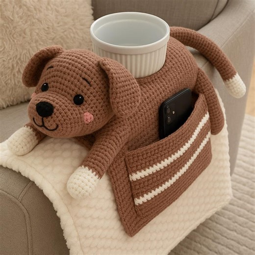 Crochet Dog Blanket Pattern: Amigurumi Puppy With Pocket (PDF Pattern) - Etsy