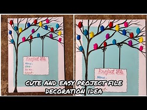 Easy project file decoration idea. Practical file, notebook, scrapbook, cover decoration idea.