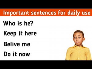 English Sentences for daily use