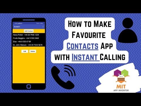 MIT App Inventor Tutorial: Create a Favourite Contacts App | Add, Call & Delete Contacts Easily